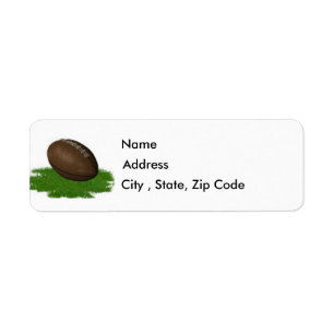 Football Return Address Label