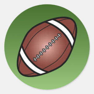 Football Rugby Ball Classic Round Sticker
