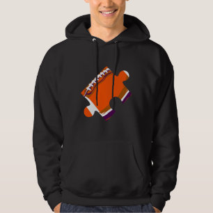 Football Rugby Puzzle Piece Autism Awareness Hoodie