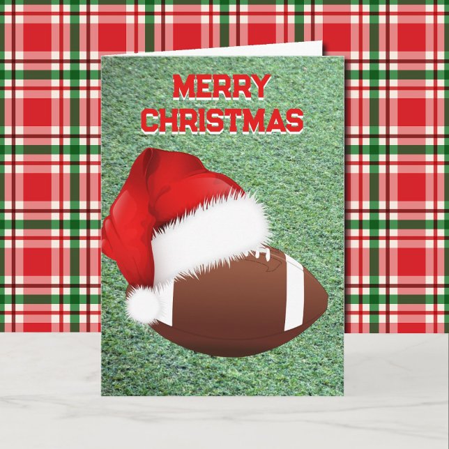 Football & Santa Claus Custom Christmas Cards (Creator Uploaded)