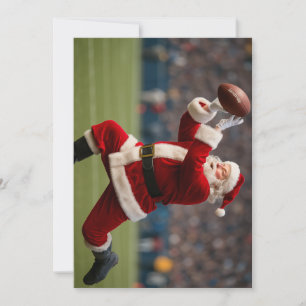 Football Santa Holiday Card