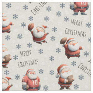 Football Santa on Lace Fabric
