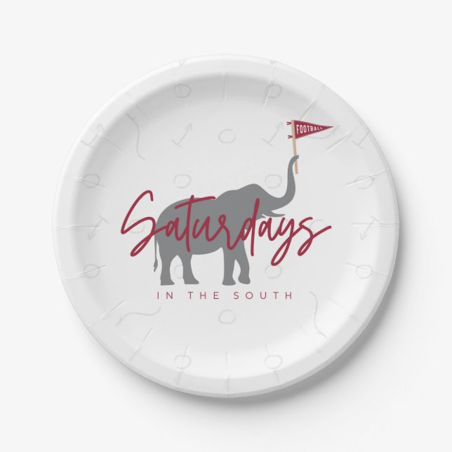 Football Saturdays in the South Paper Plates (Front)