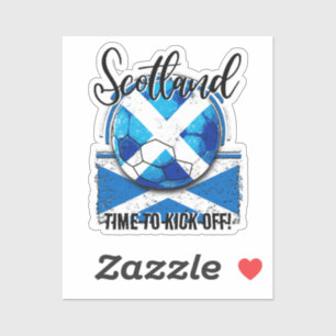 Football Scotland Flag, Blue Sky White Soccer Ball