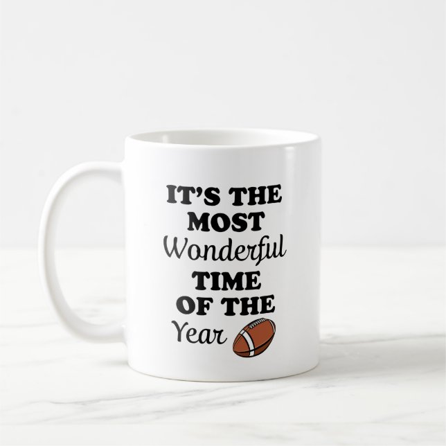Football Season Coffee Mug Most wonderful time (Left)