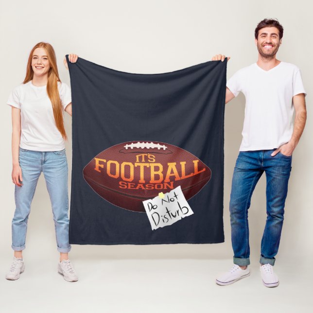 Football Season Do Not Disturb Sports Gag Fleece Blanket (In Situ)