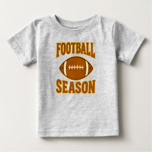 Football Season Printed Patch Style Baby T-Shirt
