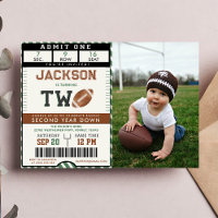 Football Second Down 2nd Birthday Photo