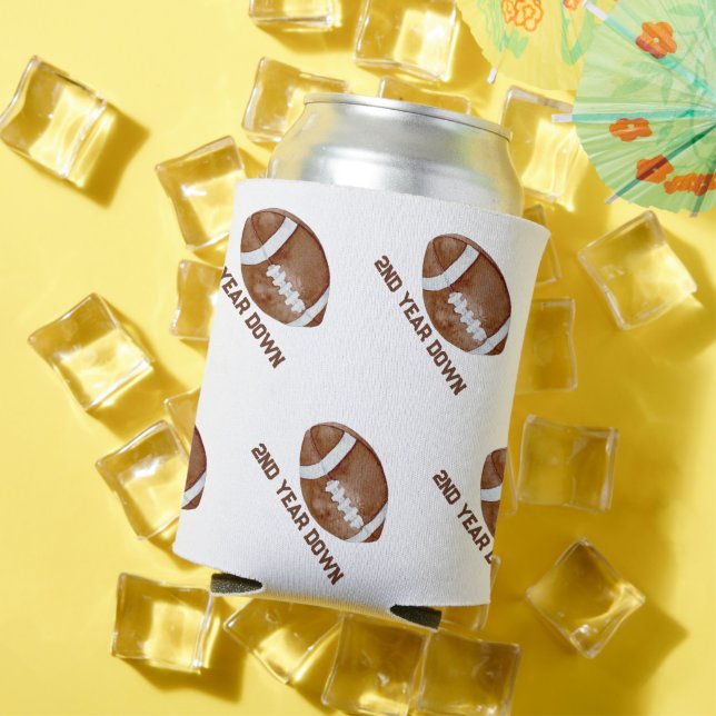 Football second year down boy birthday  can cooler (In Situ Summer)