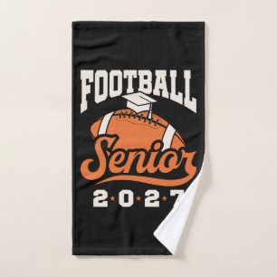 Football Senior 2027 Graduation Grad Hand Towel