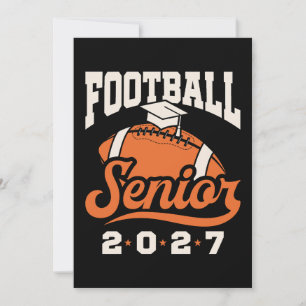 Football Senior 2027 Graduation Grad Invitation