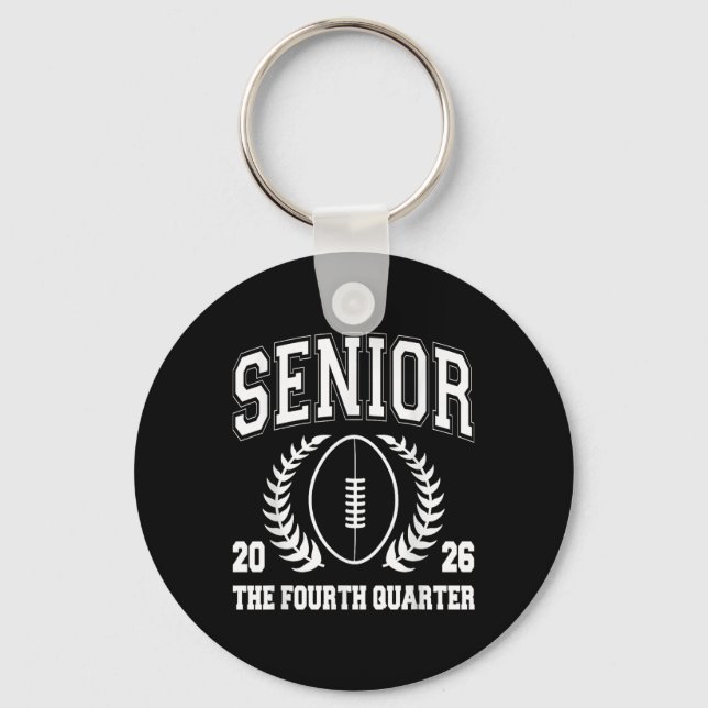 Football Senior Cl Of 2026 High School Senior 4th  Key Ring (Front)