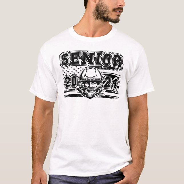 Football Senior Gift Graduation Student Gift T-Shirt (Front)