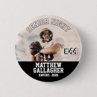 Football Senior Night Custom Player Photo 6 Cm Round Badge