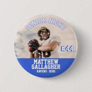 Football Senior Night Custom Player Photo 6 Cm Round Badge