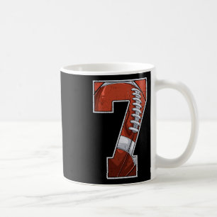 Football Seventh 7th Birthday Boy 7 Seven Years Ol Coffee Mug