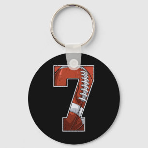 Football Seventh 7th Birthday Boy 7 Seven Years Ol Key Ring