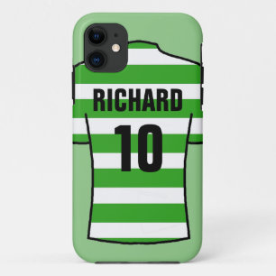 Football Shirt in Green Hoops iPhone 11 Case