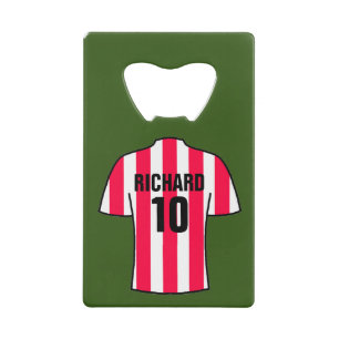 Football Shirt in Red and White Stripes