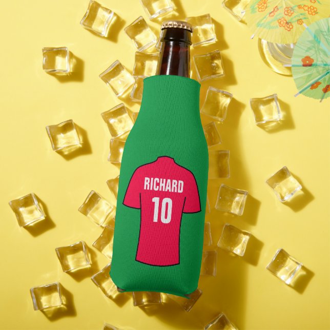 Football Shirt in Red Bottle Cooler (In Situ Summer)