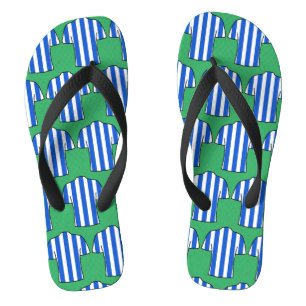 Football Shirts Design in Blue Stripes Thongs