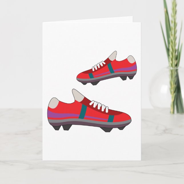 Football Shoes Greeting Cards (Front)