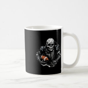 Football Skeleton Football Player Halloween Spooky Coffee Mug