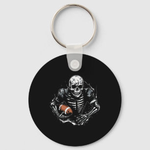 Football Skeleton Football Player Halloween Spooky Key Ring
