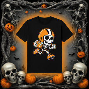 Football Skeleton   Running Back Halloween T-Shirt