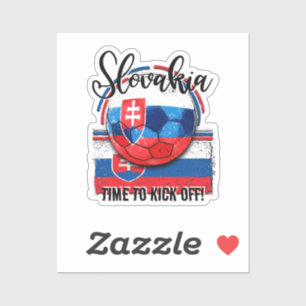 Football Slovakia Flag, Retro White Blue Red