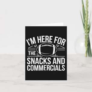 Football Snacks And Commercials Game Day Card