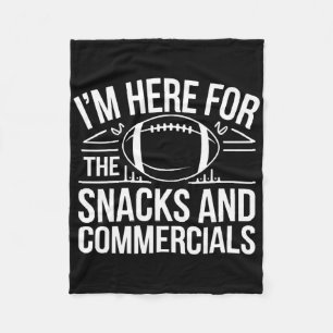 Football Snacks And Commercials Game Day Fleece Blanket