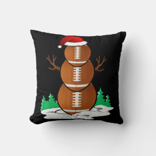 Football Snowman Balls Christmas Pajama Gifts Men  Cushion