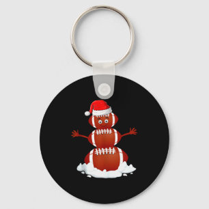 Football Snowman Xmas Holiday Srts Player Funny Ch Key Ring