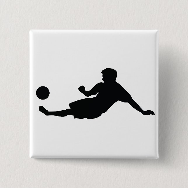 Football Soccer 15 Cm Square Badge (Front)