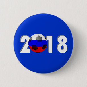 FOOTBALL SOCCER  2018 6 CM ROUND BADGE
