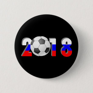 FOOTBALL SOCCER  2018 6 CM ROUND BADGE