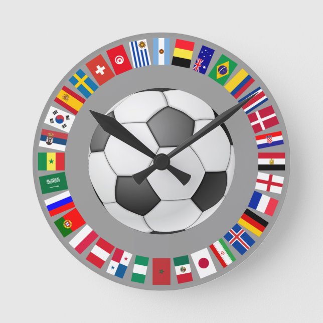 FOOTBALL SOCCER  2018 ROUND CLOCK (Front)