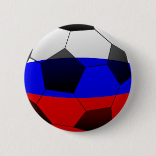FOOTBALL SOCCER 2018 tricolor ball SYMBOL 6 Cm Round Badge