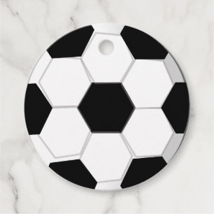 Football soccer ball boys birthday vector graphic favour tags