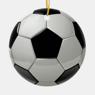Football Soccer Ball Ceramic Ornament