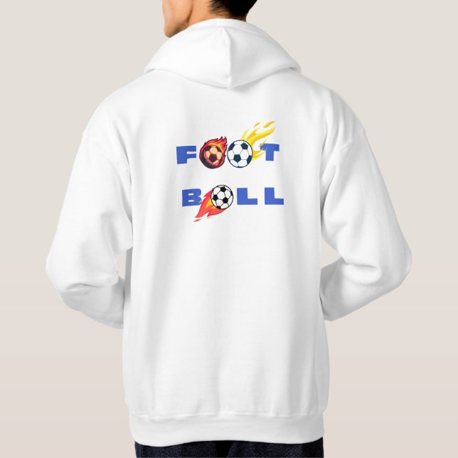 Football Soccer Ball Graphic Hoodie (Back)