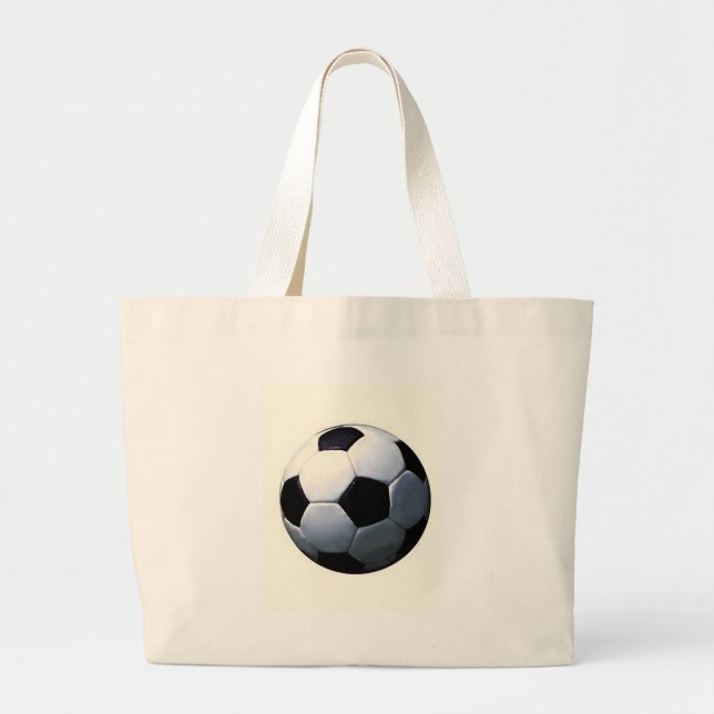 Football - Soccer Ball Large Tote Bag (Front)