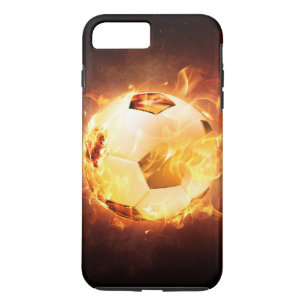 Football Soccer Ball on Fire iPhone 8 Plus/7 Plus Case