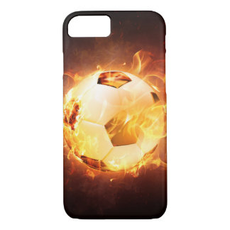 Football Soccer Ball on Fire iPhone 8/7 Case