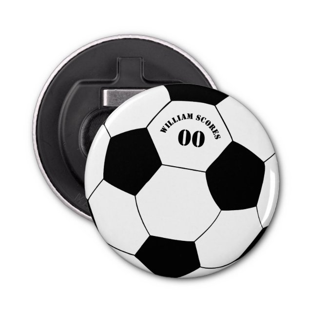Football & Soccer Ball Opener with Name & Number (Front)
