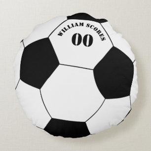 Football & Soccer Ball Pillow with Name & Number