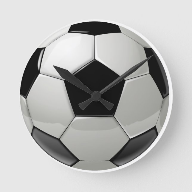 Football Soccer Ball Round Clock (Front)