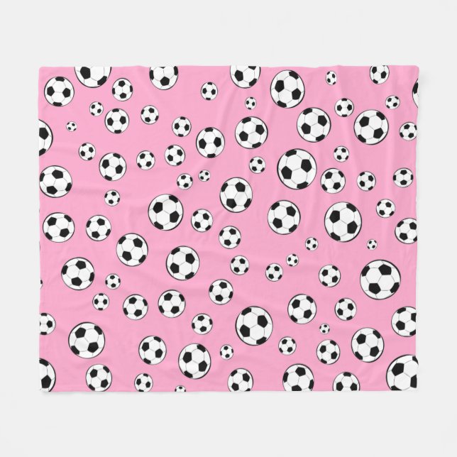 Football / Soccer Ball Seamless Pattern   Fleece Blanket (Front (Horizontal))