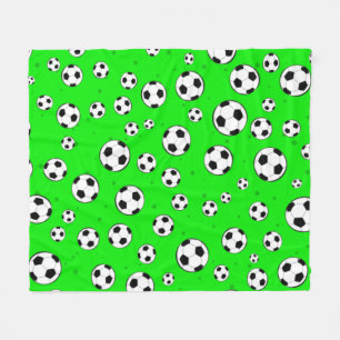 Football / Soccer Ball Seamless Pattern  Fleece Blanket